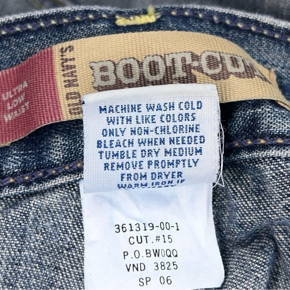 Size 18 Short Old Navy Distressed Bootcut Denim Jeans Blue Western Low Waist - Picture 16 of 16